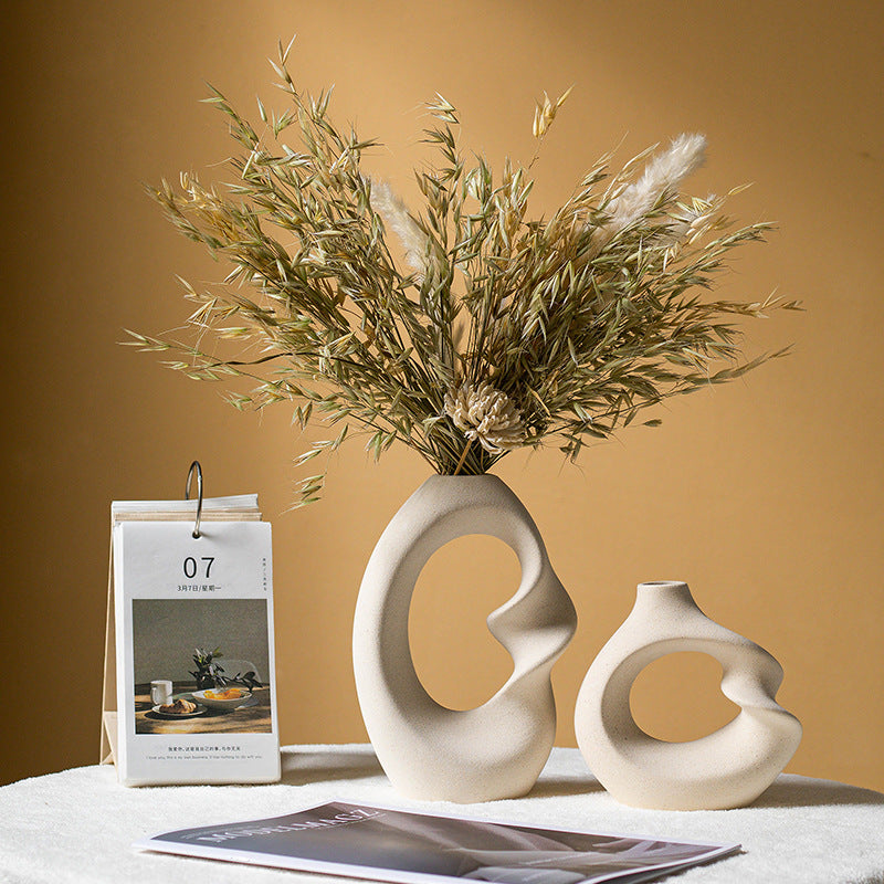 Relief Ceramic Bud Vase