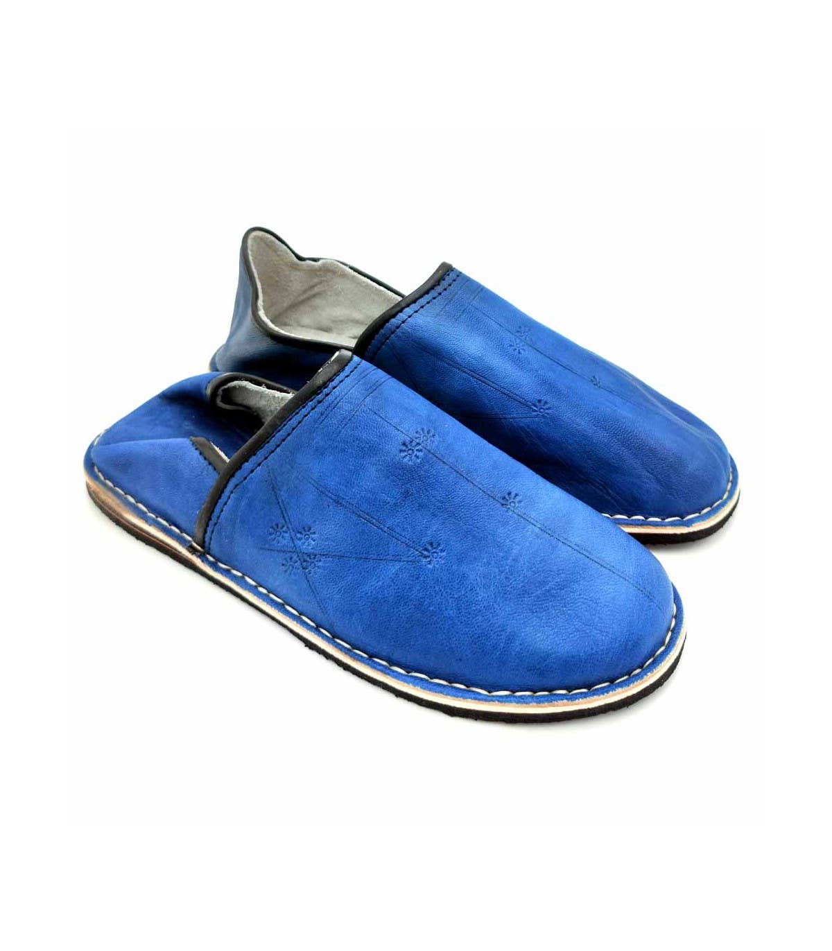 Babuchas de cuero de marruecos
