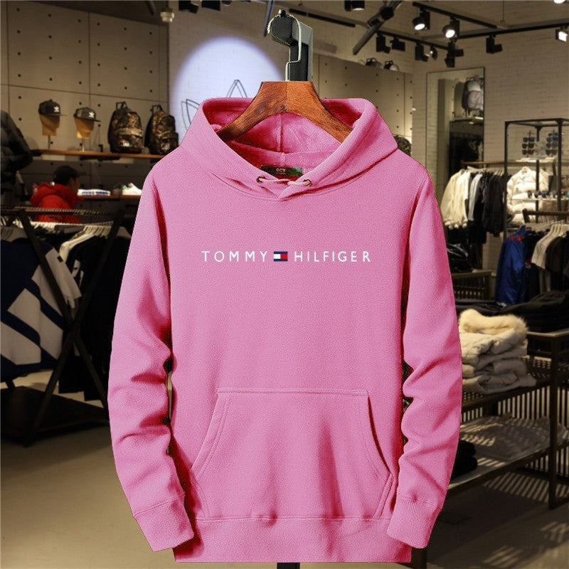 Fleece Men's Hoodie, Casual Print Hooded Sweatshirt, Streetwear Style, Outerwear