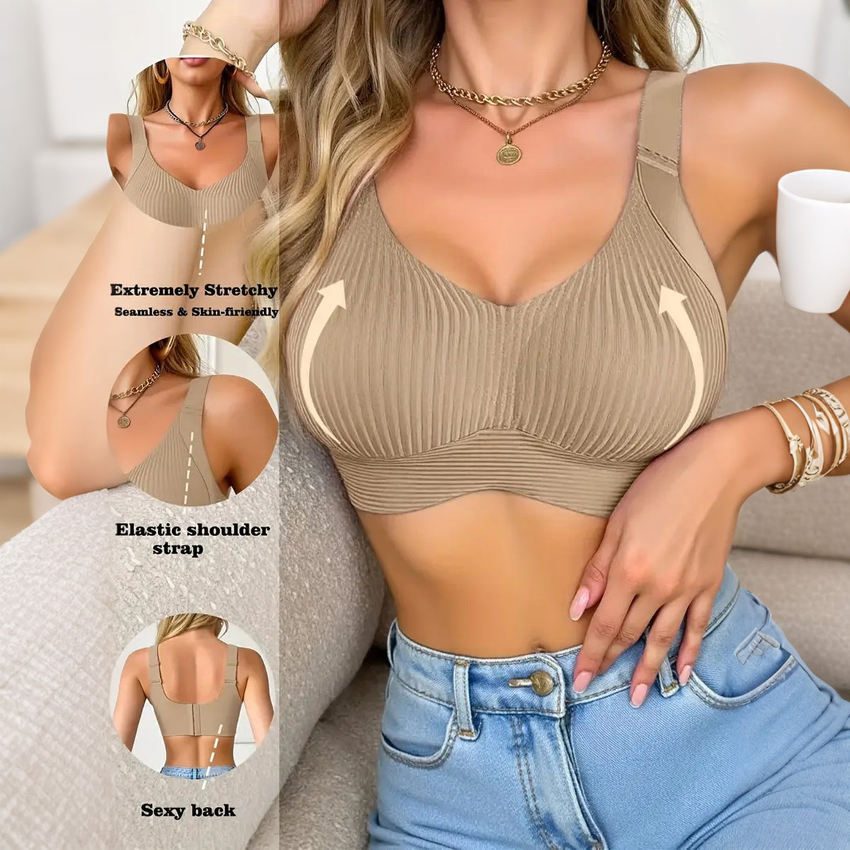 Gather seamless bra full cup