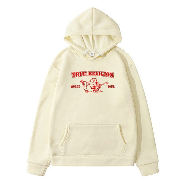 Hoodie with Print Pattern, Casual, Men's Pullover Sweatshirt