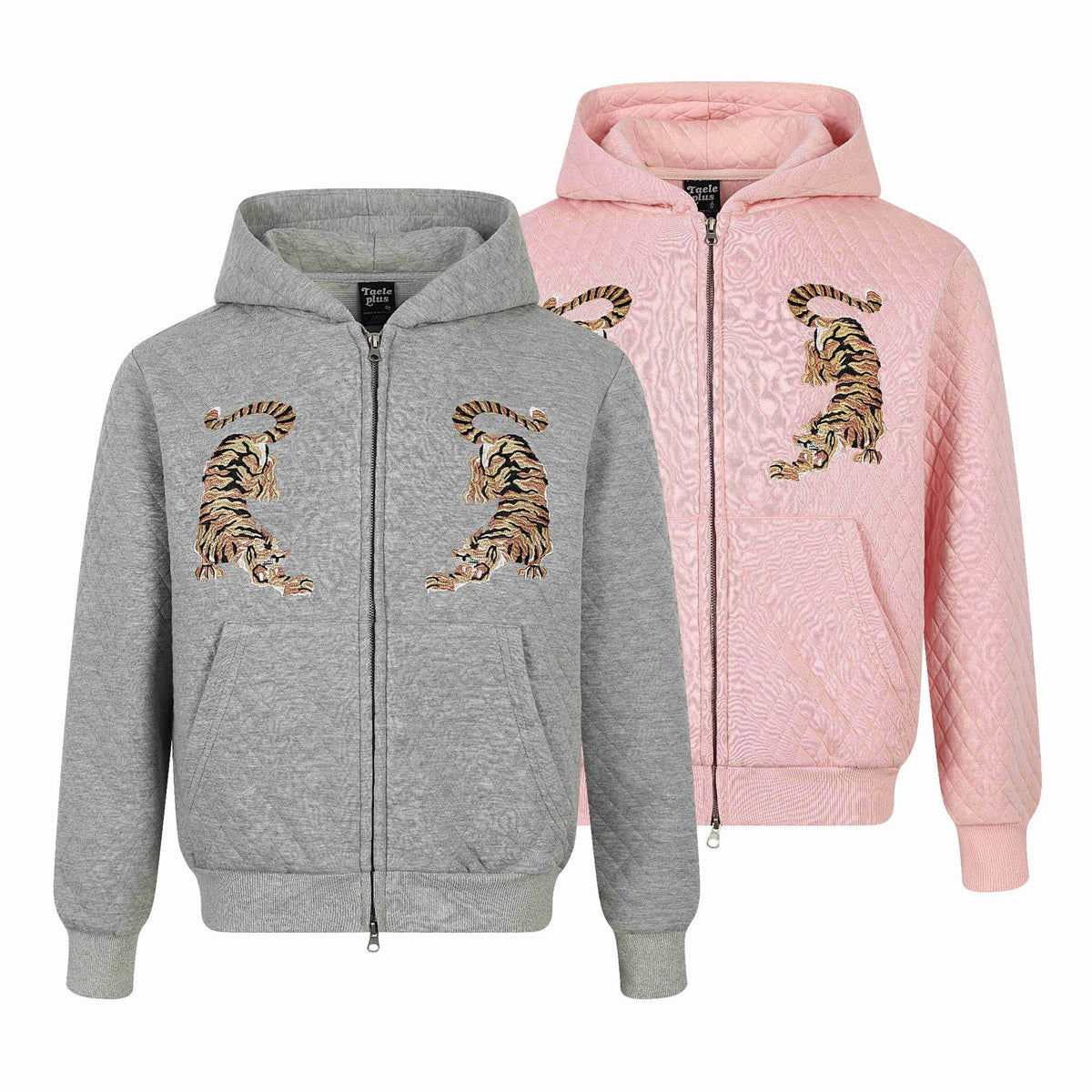 Long Sleeve Embroidered Hooded Zipper Hoodie for Men