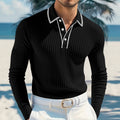 Men's European Fit Long Sleeve Polo Shirt