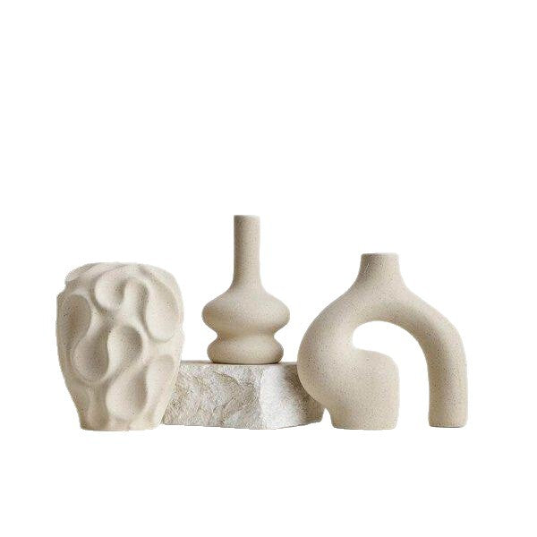 Boho Donut Ceramic Vase Trio