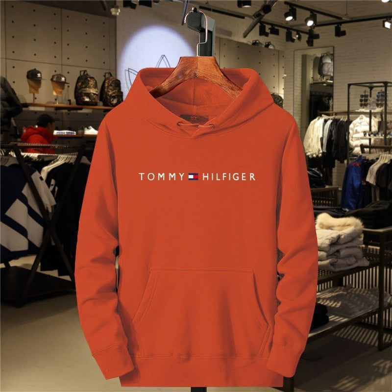 Fleece Men's Hoodie, Casual Print Hooded Sweatshirt, Streetwear Style, Outerwear