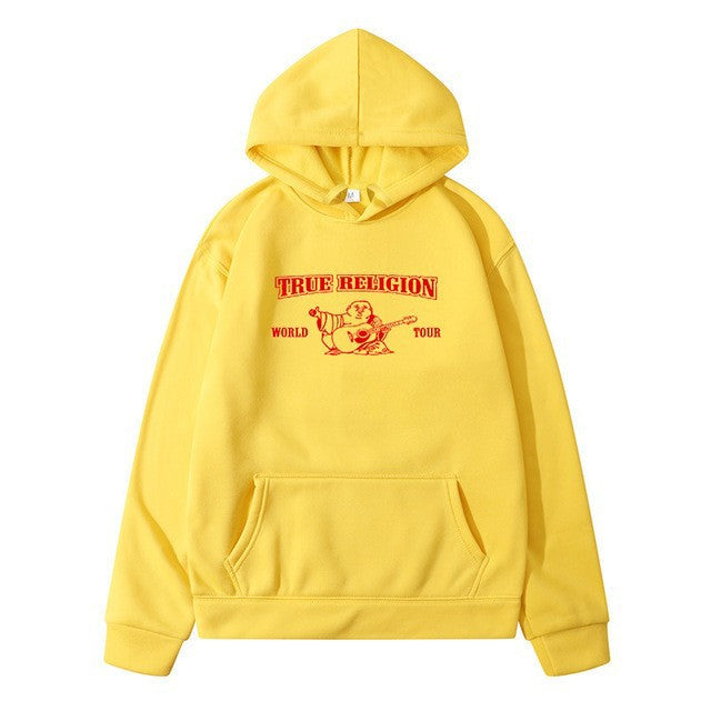 Hoodie with Print Pattern, Casual, Men's Pullover Sweatshirt