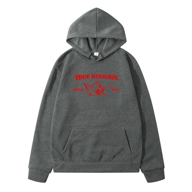 Hoodie with Print Pattern, Casual, Men's Pullover Sweatshirt
