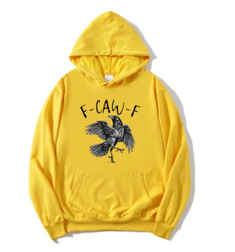 Crow Print Hoodie Sweatshirt Men's Casual Sportswear