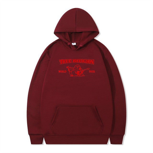 Hoodie with Print Pattern, Casual, Men's Pullover Sweatshirt