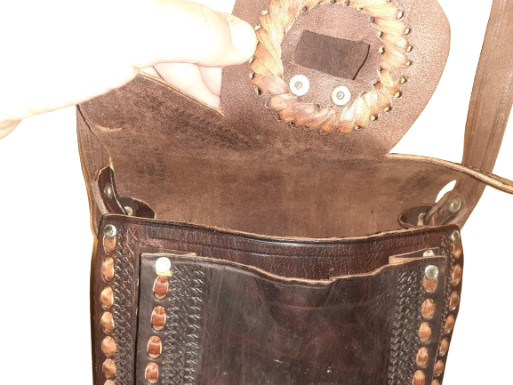 Bolso labrado vacuno tira Mediano