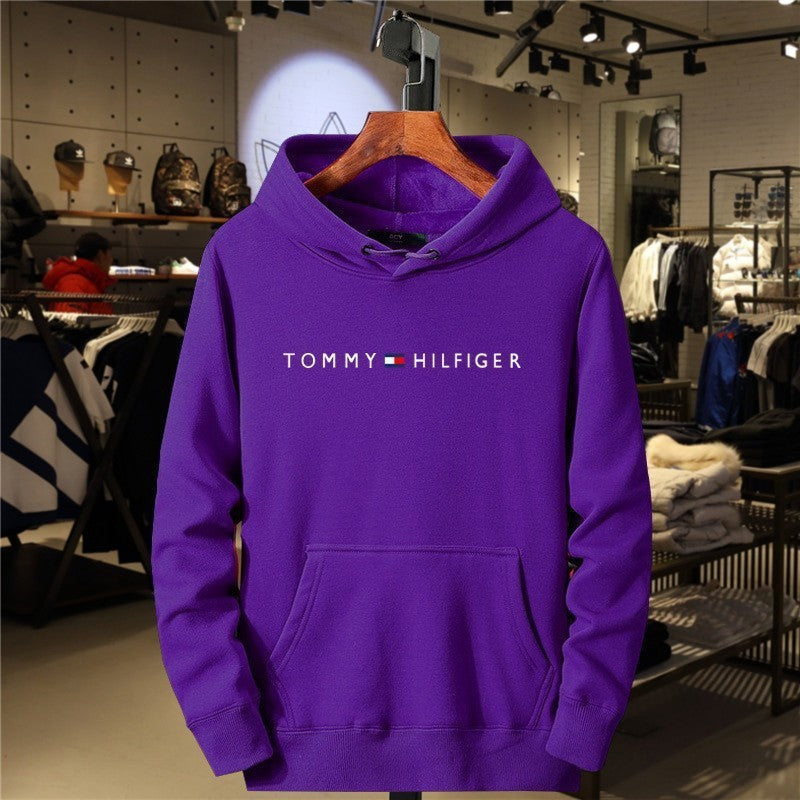 Men's Fleece Hoodie, Casual Print Hooded Sweatshirt, Streetwear Style, Outerwear