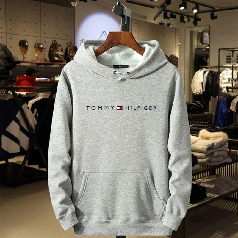 Men's Fleece Hoodie, Casual Print Hooded Sweatshirt, Streetwear Style, Outerwear