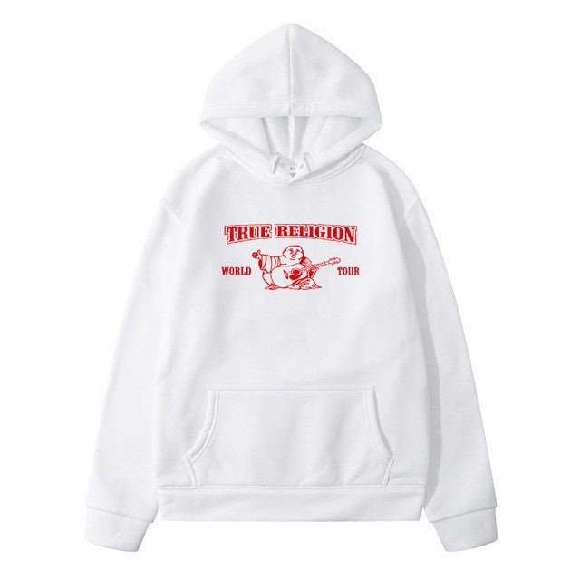 Hoodie with Print Pattern, Casual, Men's Pullover Sweatshirt