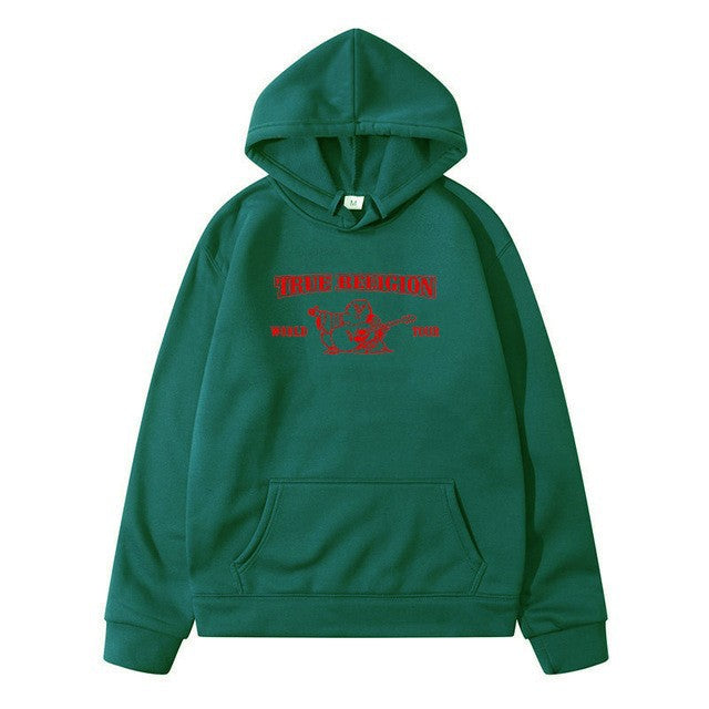 Hoodie with Print Pattern, Casual, Men's Pullover Sweatshirt