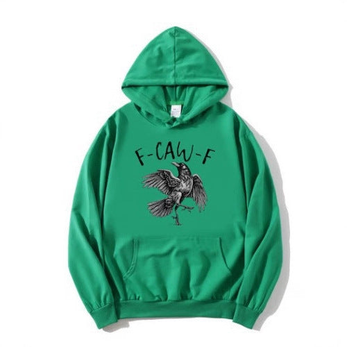 Crow Print Hoodie Sweatshirt Men's Casual Sportswear