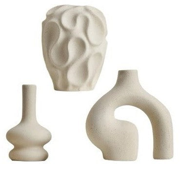 Boho Donut Ceramic Vase Trio