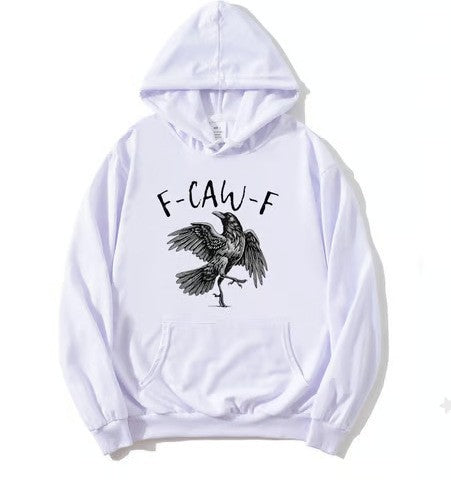 Crow Print Hoodie Sweatshirt Men's Casual Sportswear