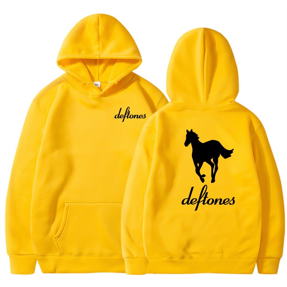 Deftones White Horse Print Hoodie Casual Unisex Sweatshirt