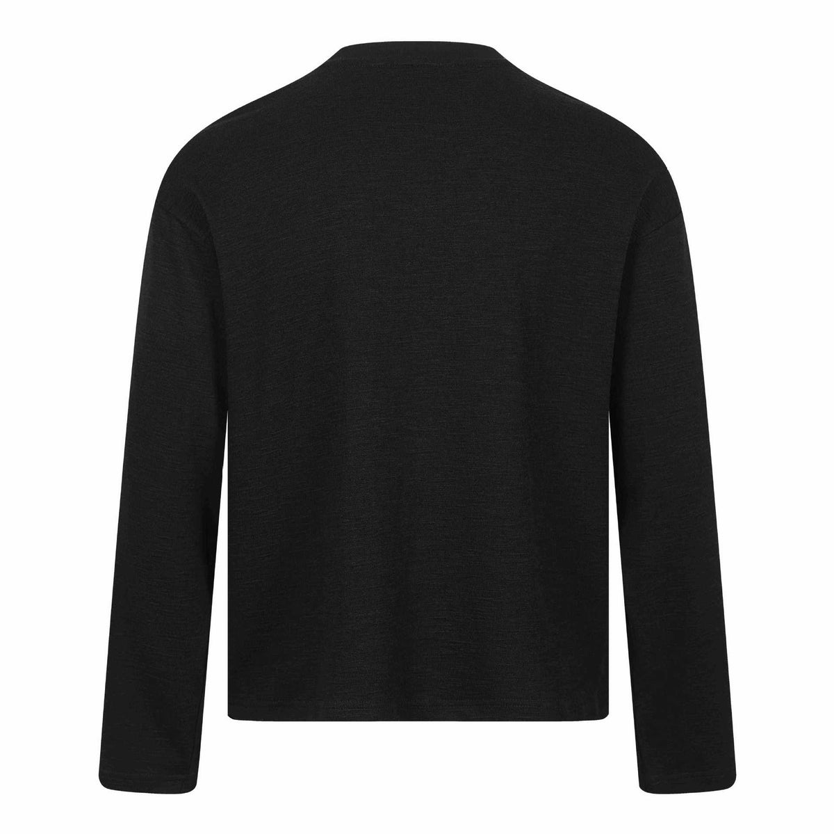 Rock Print Design Long Sleeve Distressed Washed Look Loose Fit T-Shirt