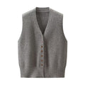 Casual versatile V-neck knitted vest cardigan