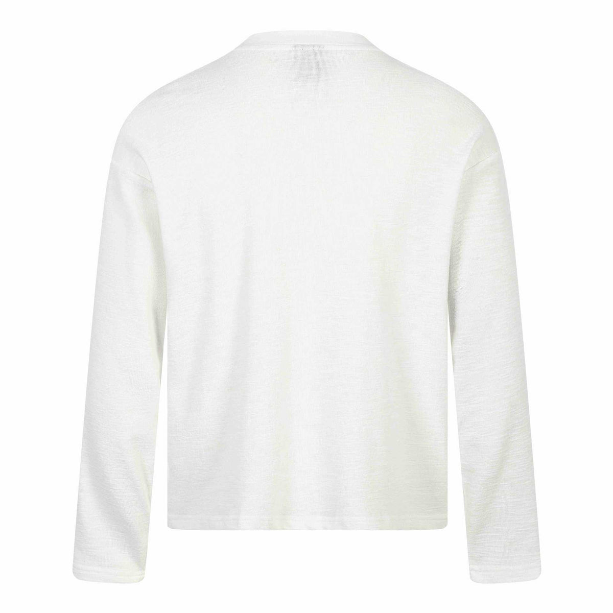Rock Print Design Long Sleeve Distressed Washed Look Loose Fit T-Shirt
