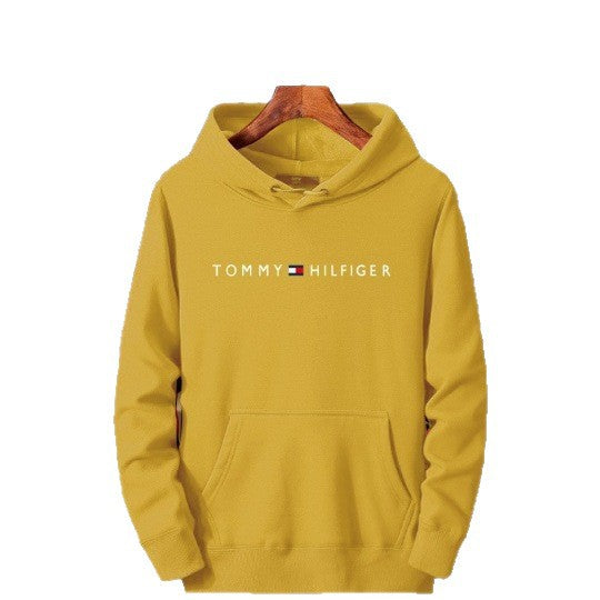 Men's Fleece Hoodie, Casual Print Hooded Sweatshirt, Streetwear Style, Outerwear