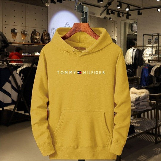 Fleece Men's Hoodie, Casual Print Hooded Sweatshirt, Streetwear Style, Outerwear