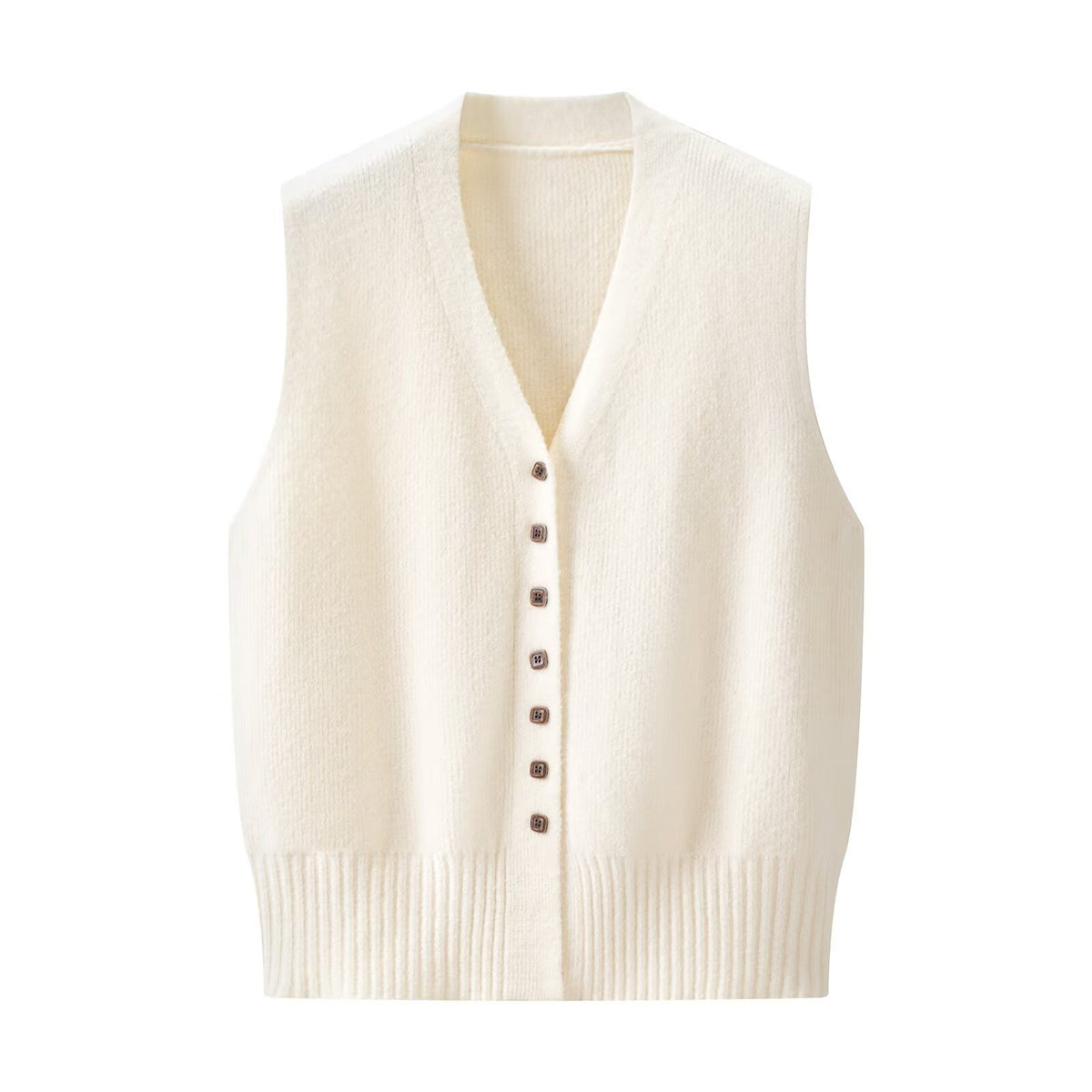 Casual versatile V-neck knitted vest cardigan