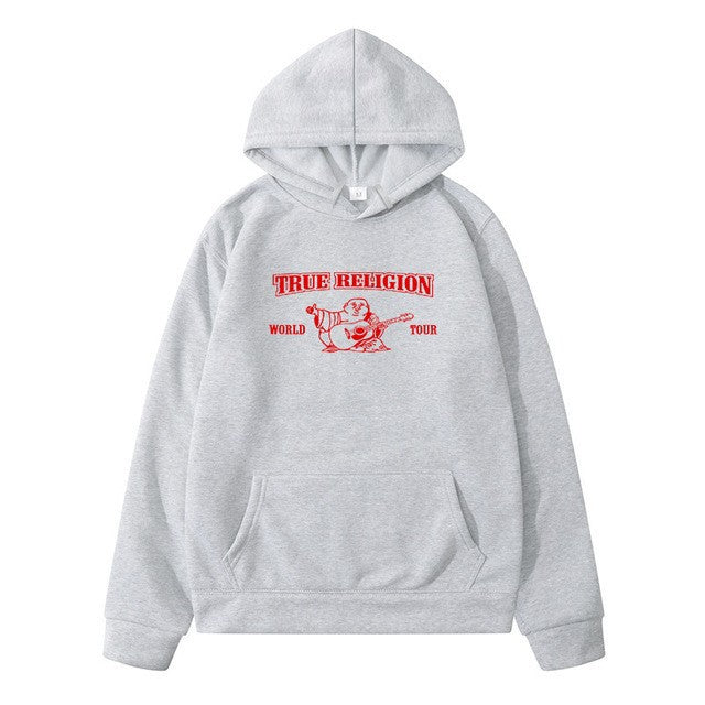 Hoodie with Print Pattern, Casual, Men's Pullover Sweatshirt